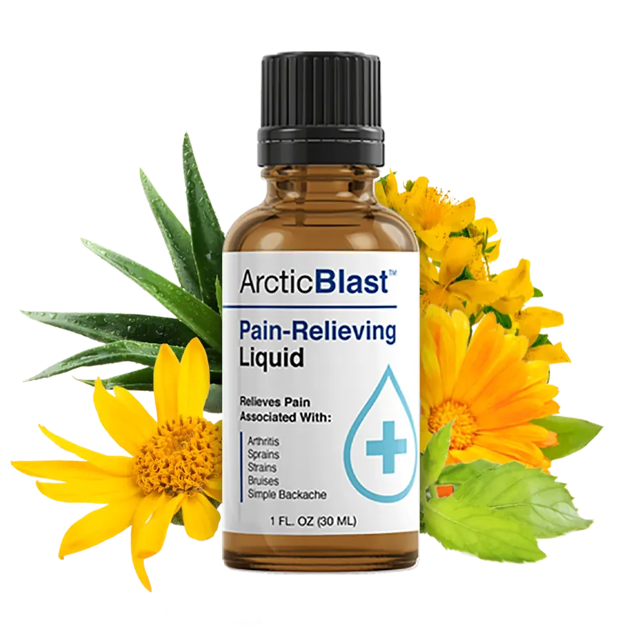 Arctic Blast cooling pain relief topical liquid bottle